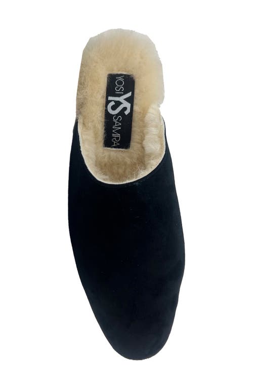 Yosi Samra Zoe Genuine Shearling Lined Mule In Black