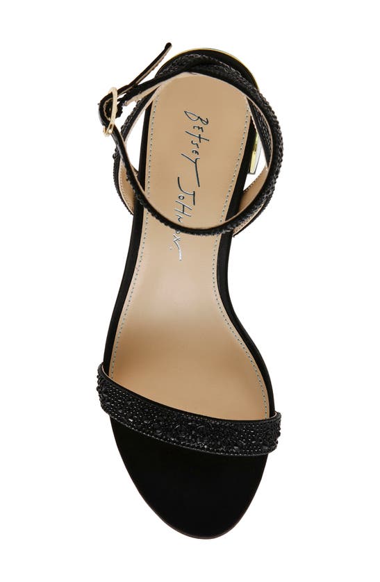 Shop Betsey Johnson Jean Ankle Strap Sandal In Black