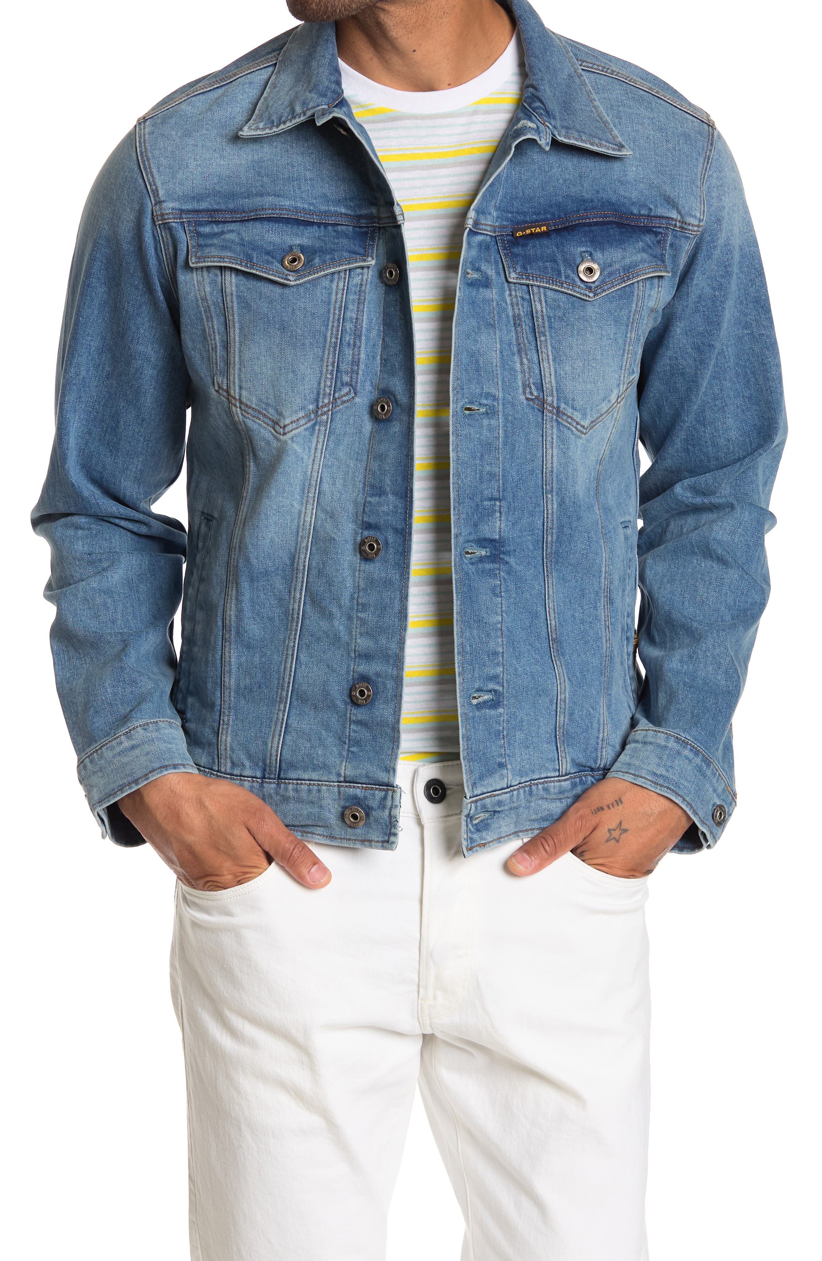 Toelating Zus Klooster G-star Raw 3301 Slim Denim Jacket In Sun Faded Stone | ModeSens