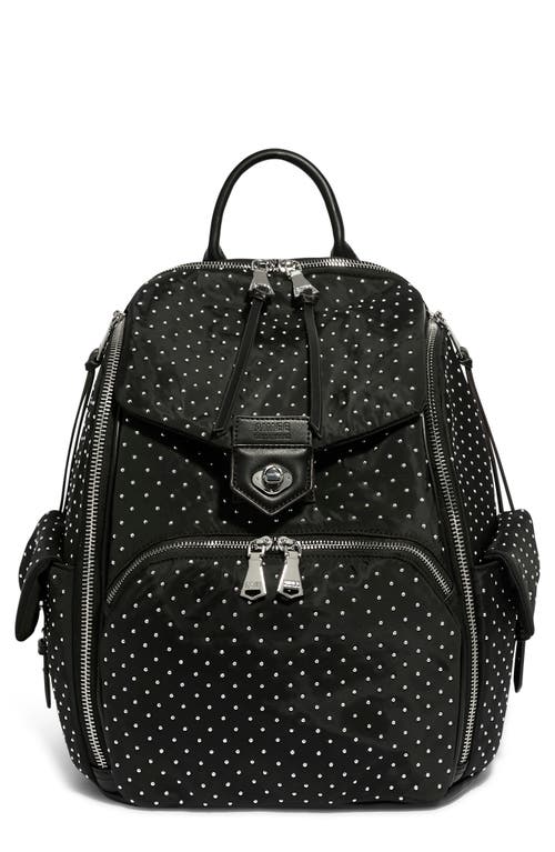 Not Your Basic Mama Diaper Backpack in Black Micro Stud