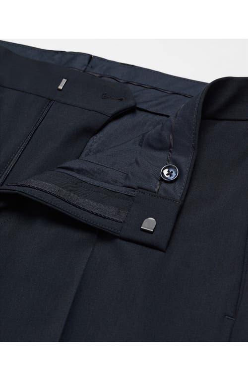 Mango Superslim Fit Suiting Pants In Navy