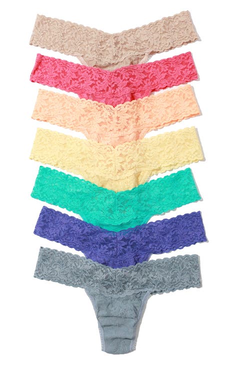 Knotty Underwear - Thongs for Women Pack of 6 - Assorted Color Cotton  Thongs for Women - Womens Underwear Packs