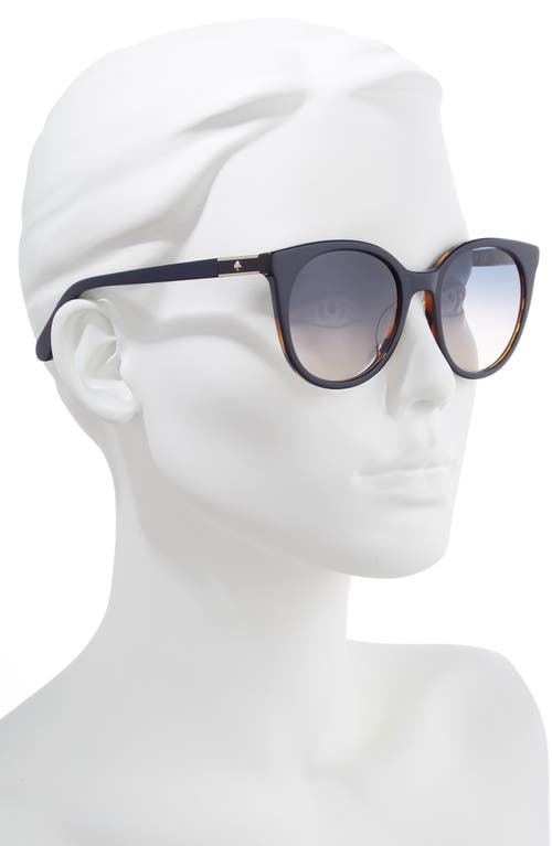 Shop Kate Spade New York Akayla 52mm Cat Eye Sunglasses In Black/blue