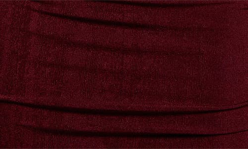 24seven Comfort Apparel One-shoulder Asymmetric Body-con Midi Dress In Wine