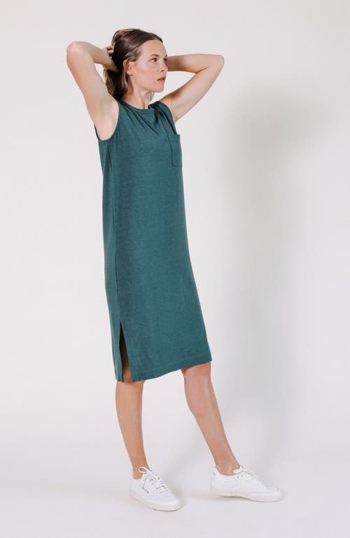 Poplinen Sophie Tank Jersey Dress In Pine
