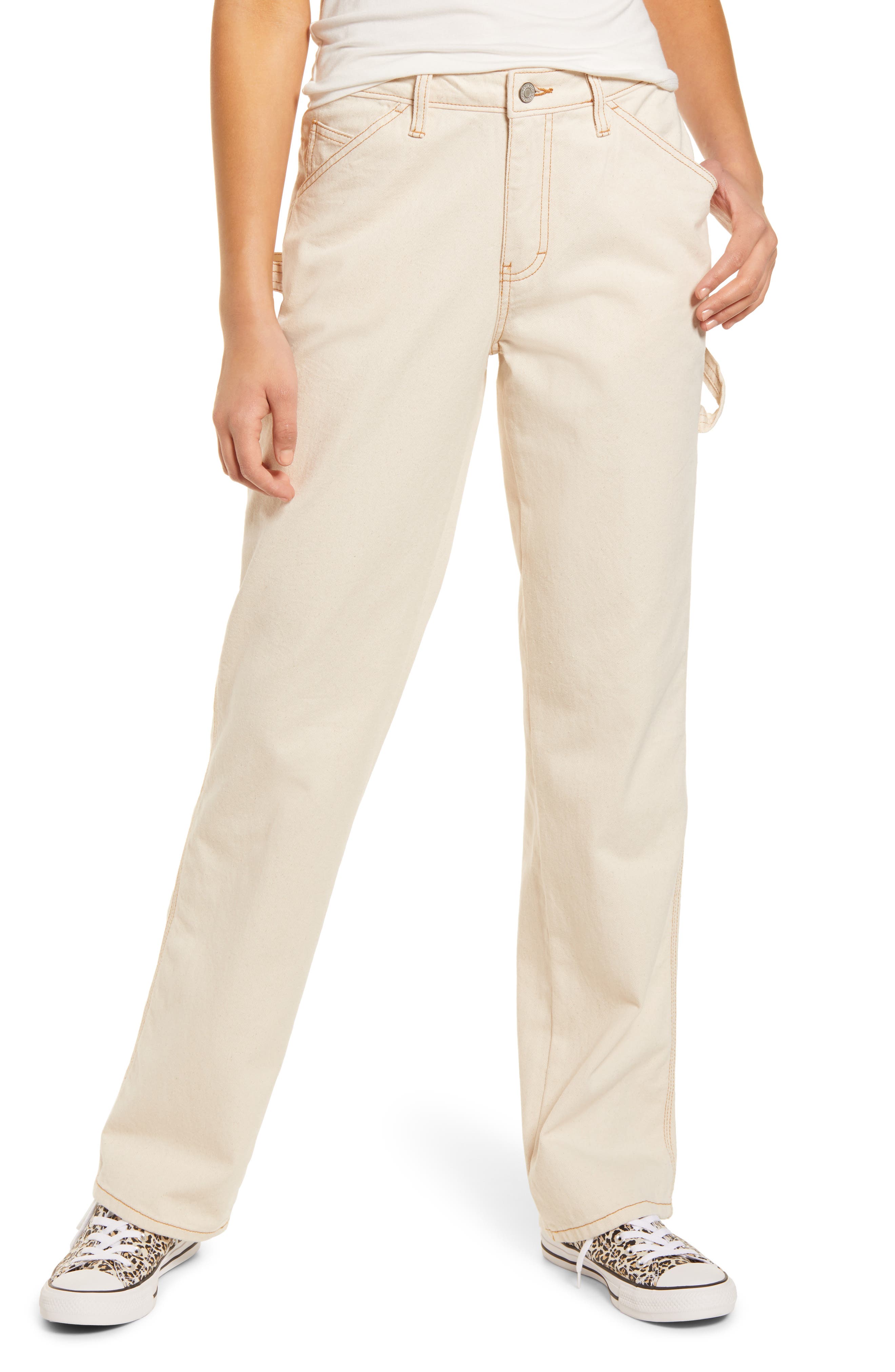 white carpenter pants womens