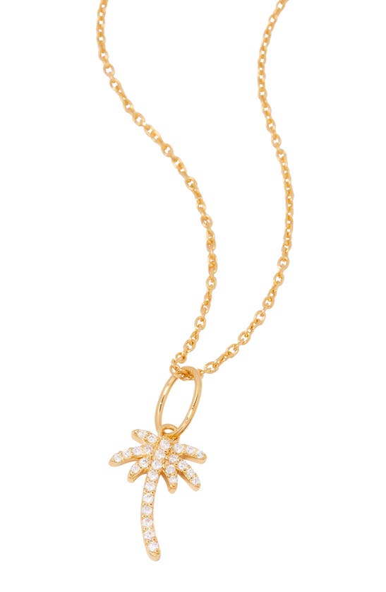 Brook & York Adeline Palm Tree Pendant Necklace In Gold