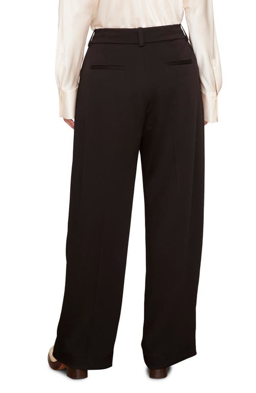 Vince Tailored Wide Leg Trousers In Black