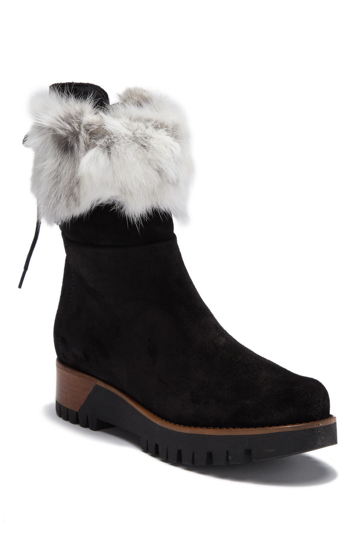 Manas | FUR Suede Back Lace-Up Boot 