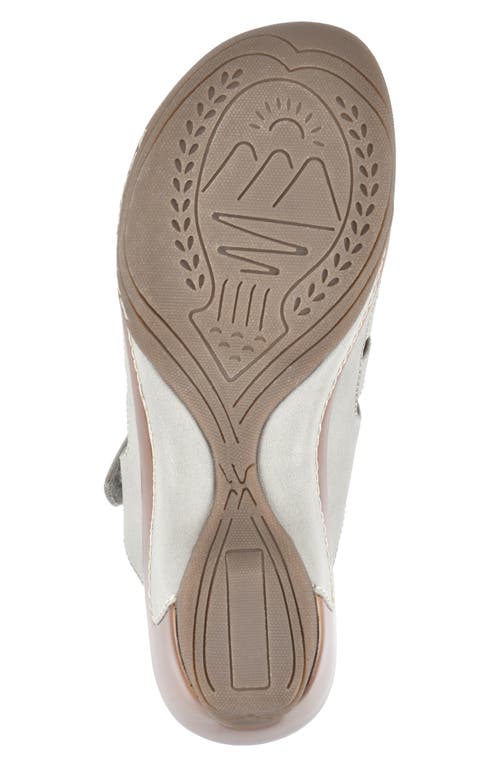 White Mountain Footwear White Mountain Valencia Wedge Sandal In Ice/burn/smooth