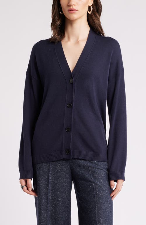 Shop Nordstrom Button Front Cardigan In Navy Night