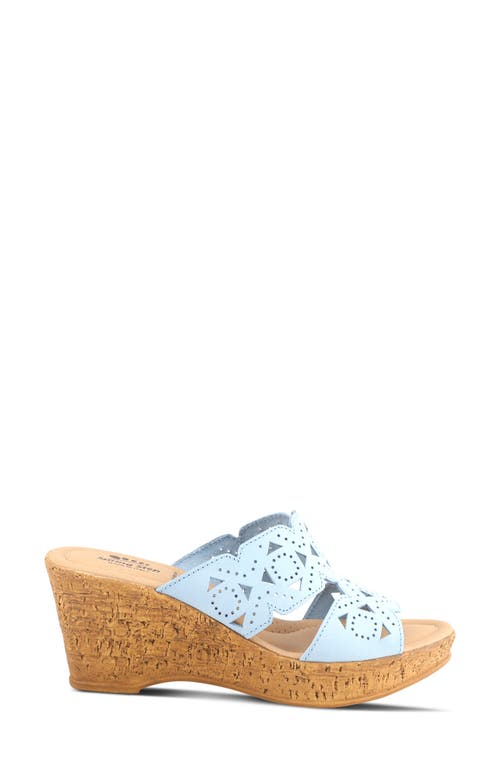 Spring Step Flamyo Platform Wedge Sandal In Sky Nubuck