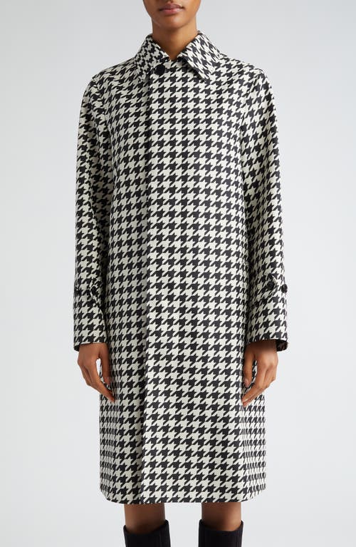 burberry Houndstooth Check Twill Long Car Coat Black Ip Chk at Nordstrom,