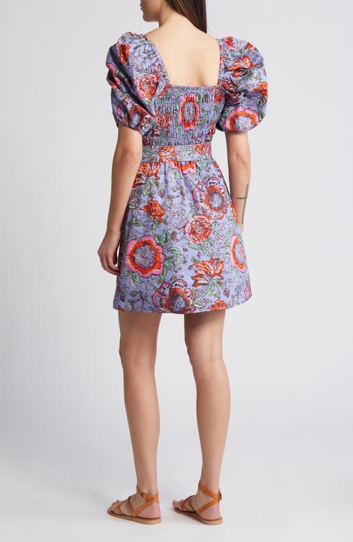 Shop Cleobella Edwina Floral Puff Sleeve Minidress In Manika Print