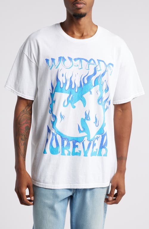 Shop Merch Traffic Forever Cotton Graphic T-shirt In White Overdye