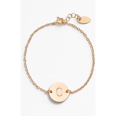 Nashelle 14K-Gold Fill Initial Disc Bracelet