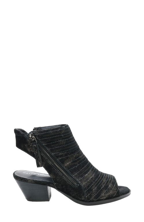 Shop David Tate Sideview Sandal In Black Metallic