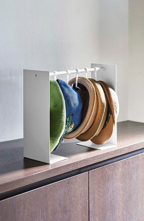 Yamazaki Hat Hanging Organizer In White