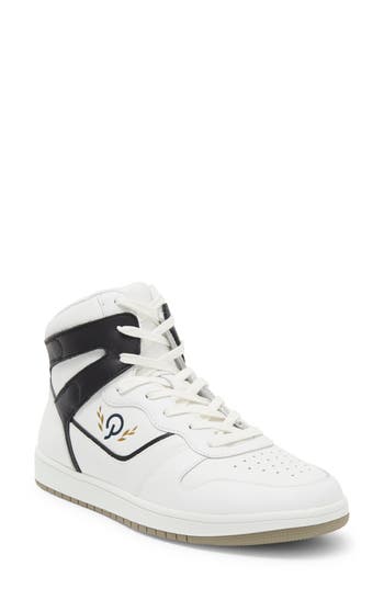 Official Program Court High Top Sneaker In White/black