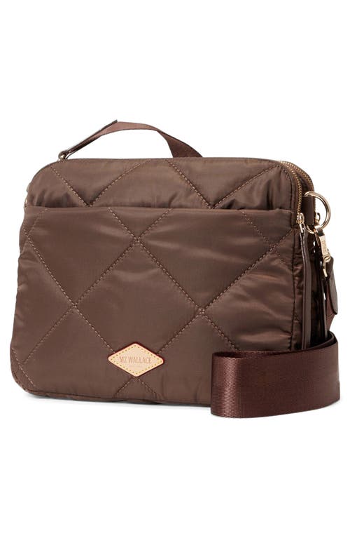 Shop Mz Wallace Madison Quilted Nylon Crossbody Bag In Walnut