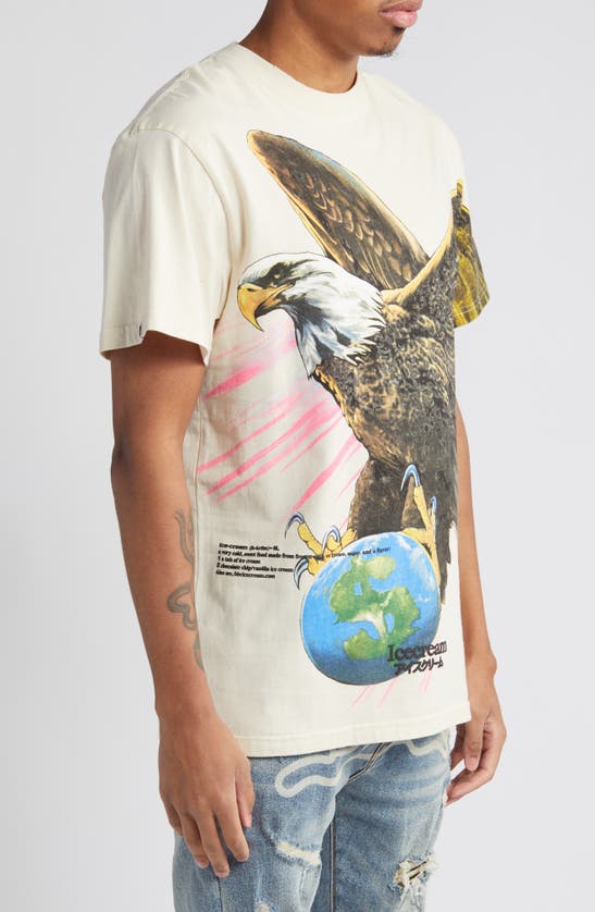 Shop Icecream Fear Of A Rich Planet Graphic T-shirt In Antique White