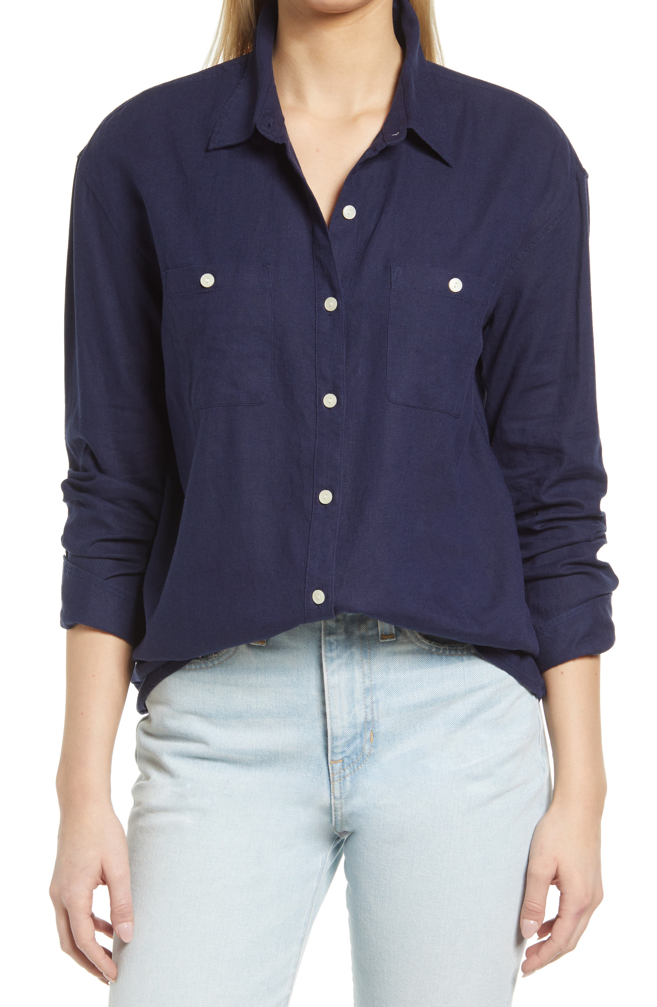 long sleeve top with buttons