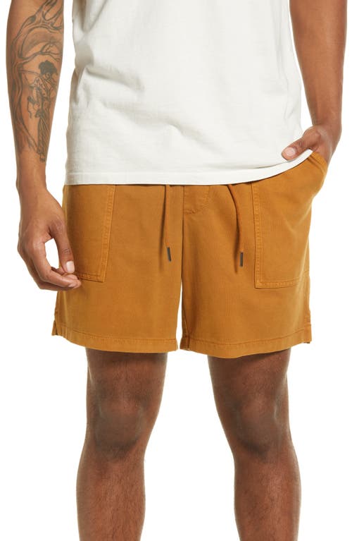 Treasure & Bond Stretch Organic Cotton Shorts in Brown Rubber