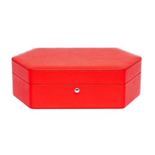 Rapport London Portobello Three Watch Box In Red