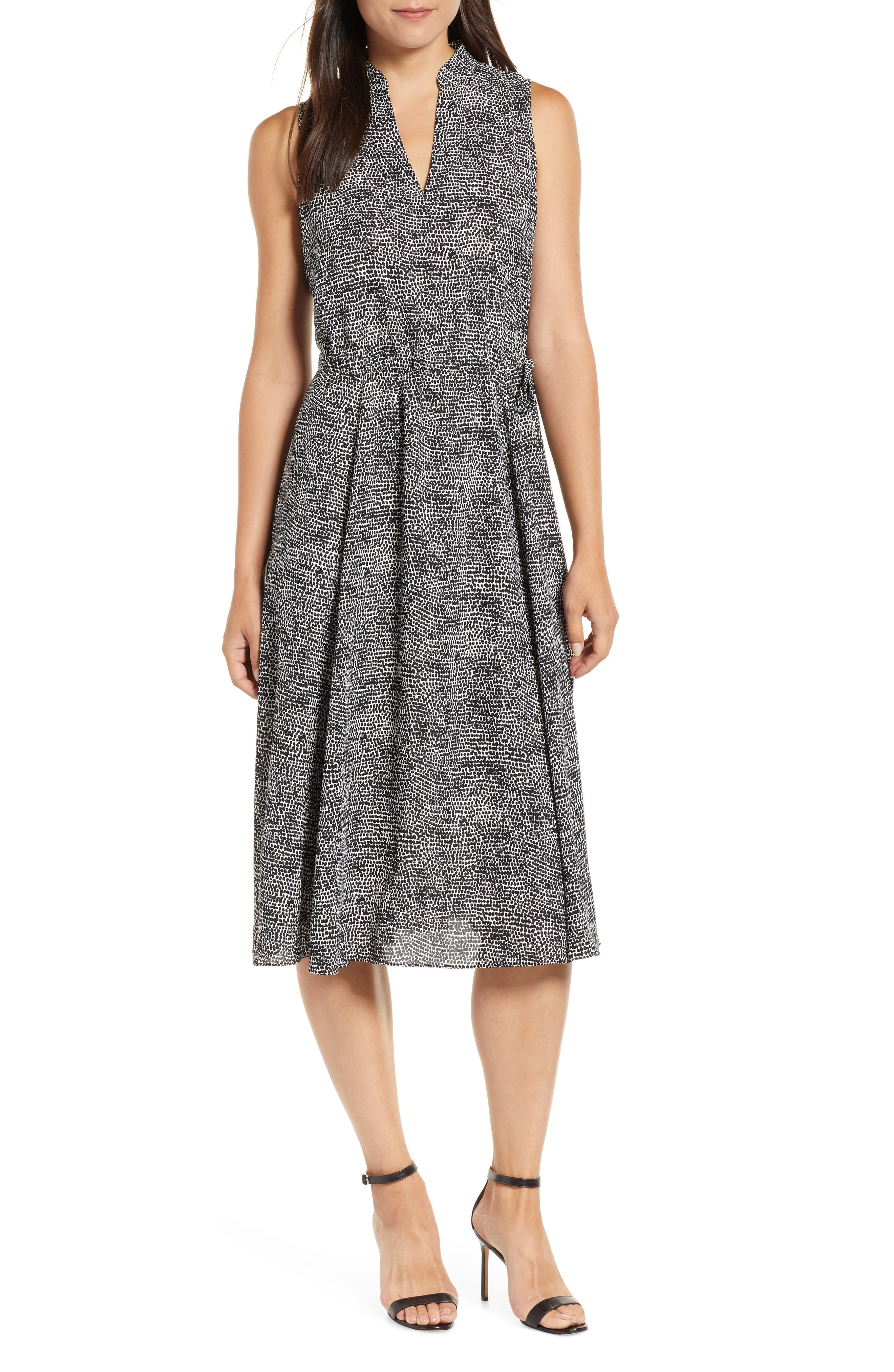 anne klein printed midi dress