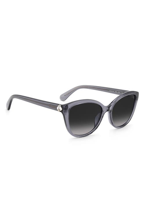 Shop Kate Spade New York Hensley 55mm Cat Eye Sunglasses In Grey/grey Shaded