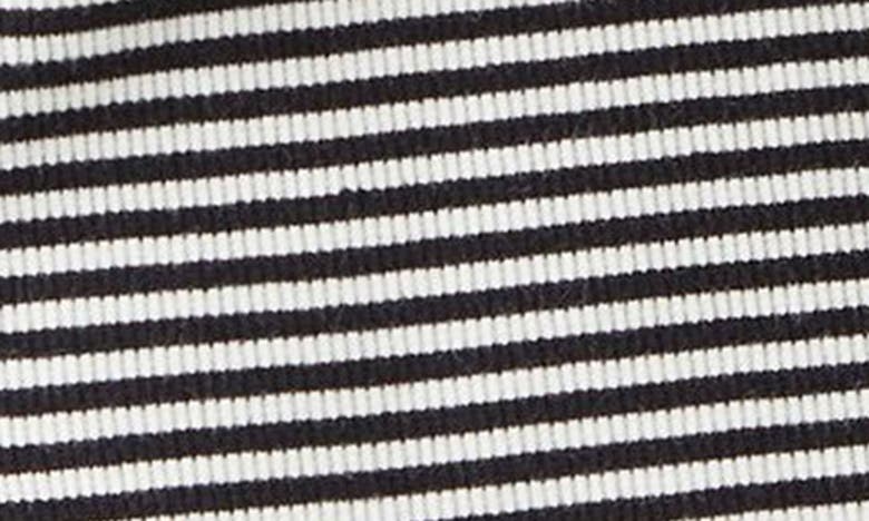 Lk Bennett Charlie Stripe Pocket Rib Top In Black
