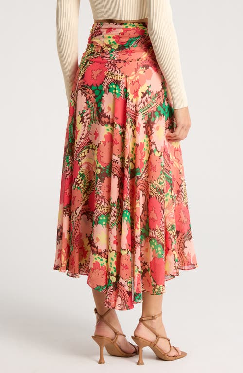 Shop A.l.c . Ariella Print Silk Maxi Skirt In Bronze/agave Multi