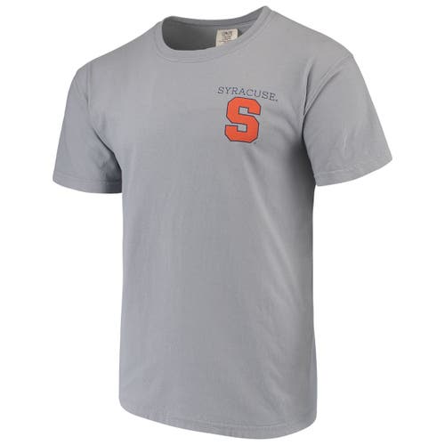 IMAGE ONE Men's Gray Syracuse Orange Comfort Colors Campus Scenery T-Shirt