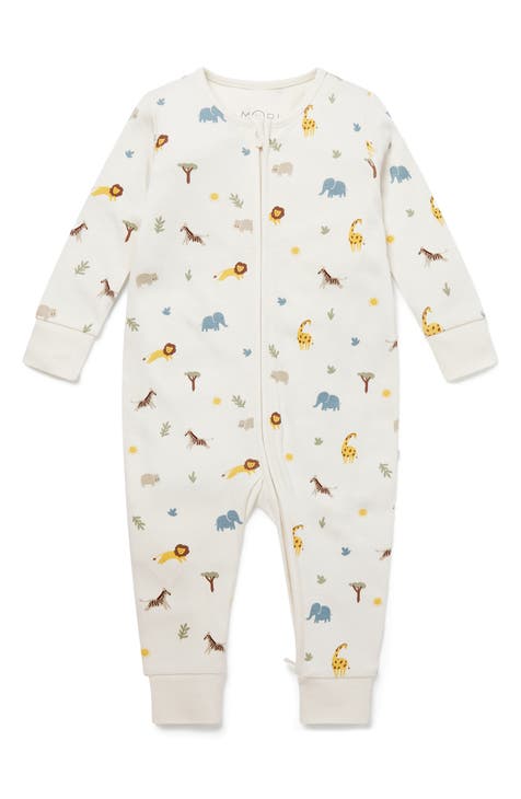 Clever Zip Safari Fitted One-Piece Pajamas (Baby)
