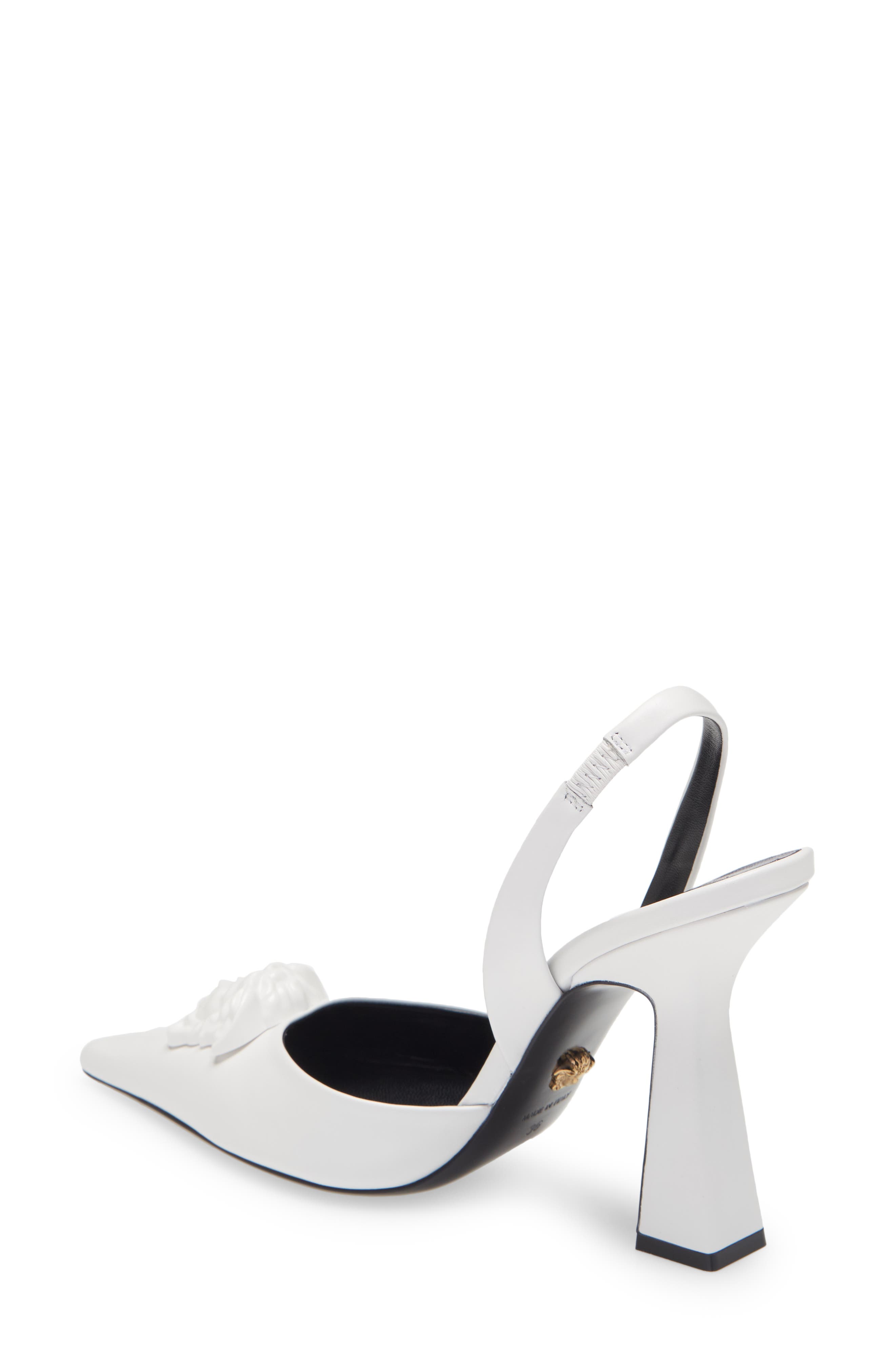 sling back white shoes