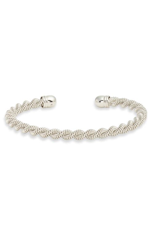 Nordstrom Twisted Flexible Cuff Bracelet in Rhodium at Nordstrom