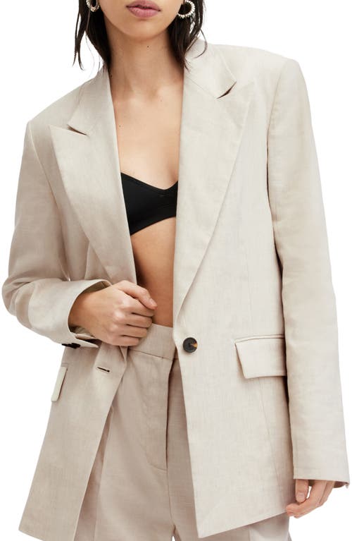 AllSaints Whitney One-Button Blazer Neutral Beige at Nordstrom, Us