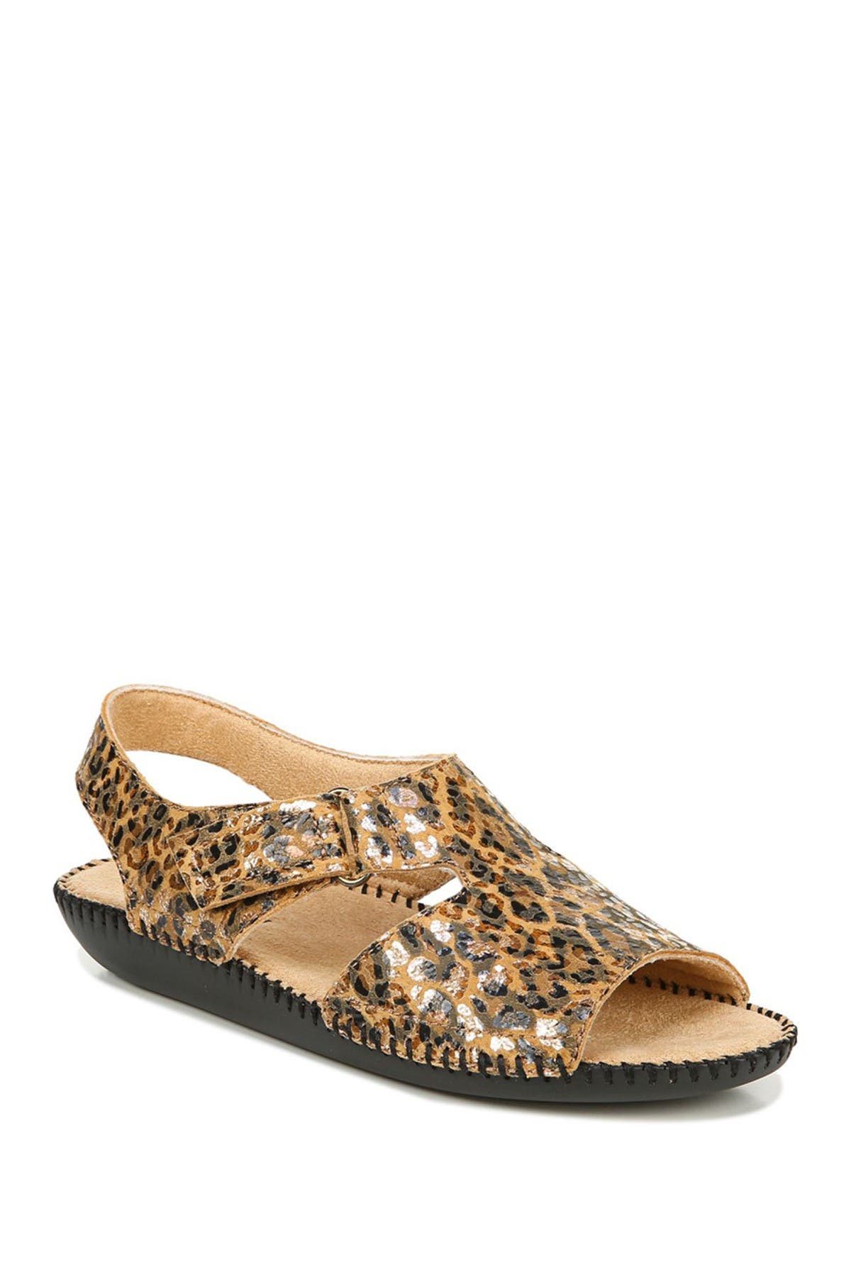 wide width leopard sandals