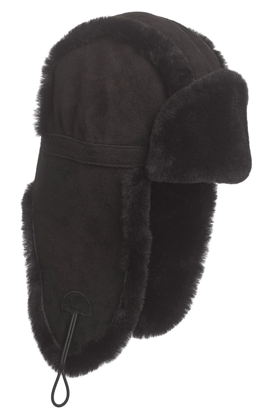 UGG® Australia 'Classic Bailey Small' Leather & Genuine Shearling