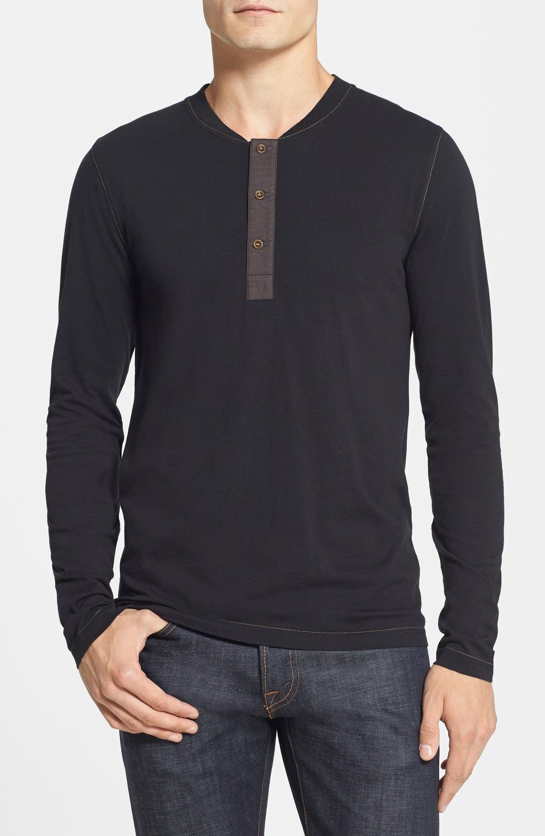 French Connection 'Shooter' Slim Fit Long Sleeve Henley Nordstrom
