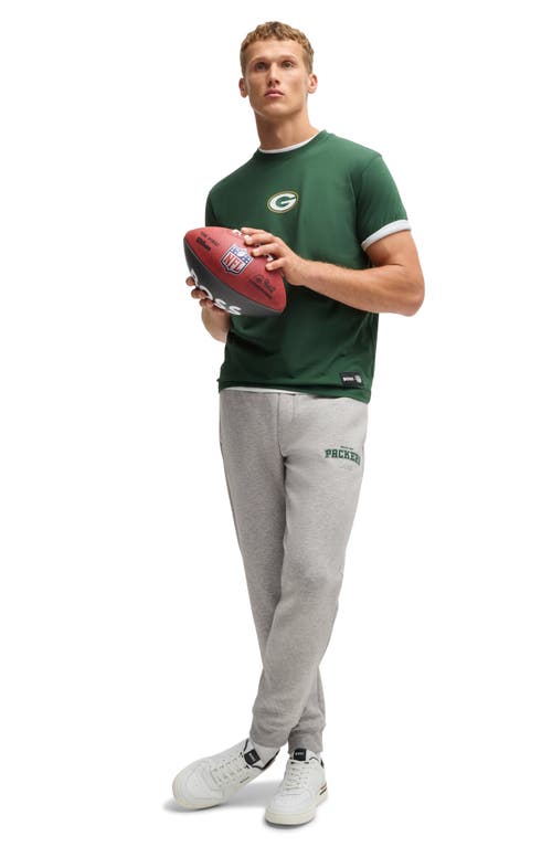 Shop Hugo Boss Boss X Nfl Stretch Cotton Graphic T-shirt In Green Bay Packers - Green