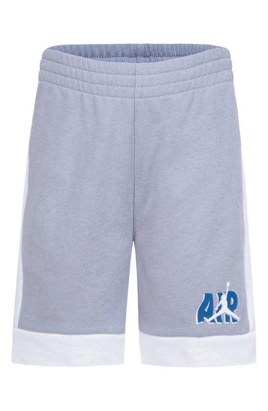 Shop Jordan Kids' Graphic T-shirt & Colorblock Shorts Set In Wolf Gray