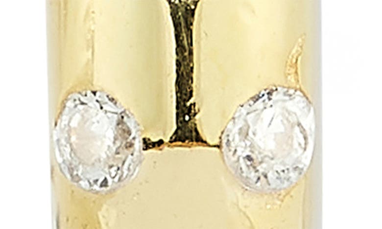 Sphera Milano Oval Cubic Zirconia Hoop Earrings In Gold