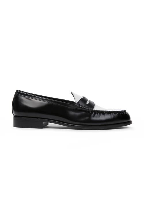 Anthony Veer Como Penny Loafer In Black White