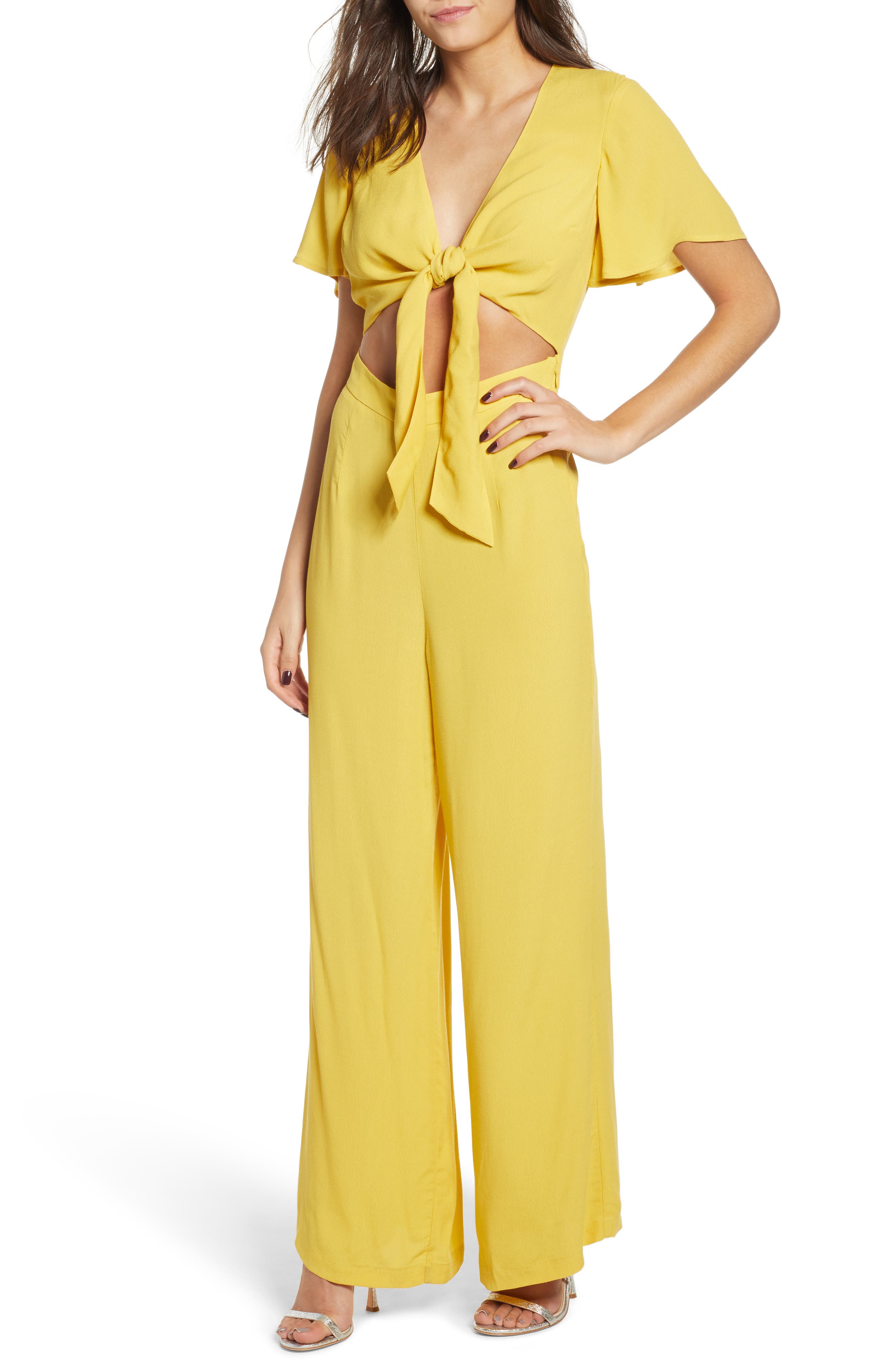 leith tie front jumpsuit