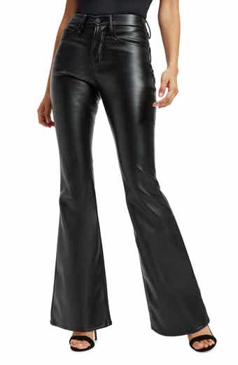 Leather Bell Bottom Pants