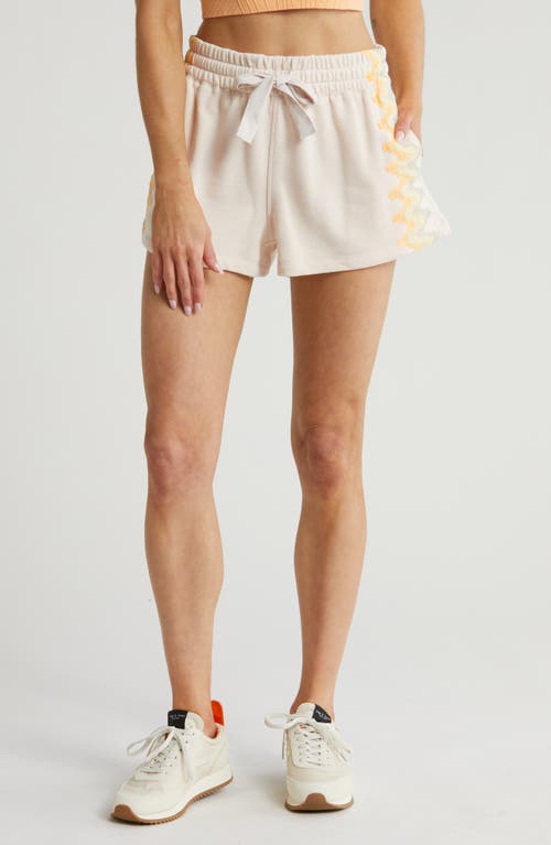 FP Movement by Free People Feeling Wavy Side Appliqué Cotton Blend Shorts Beached Clay Combo at Nordstrom,