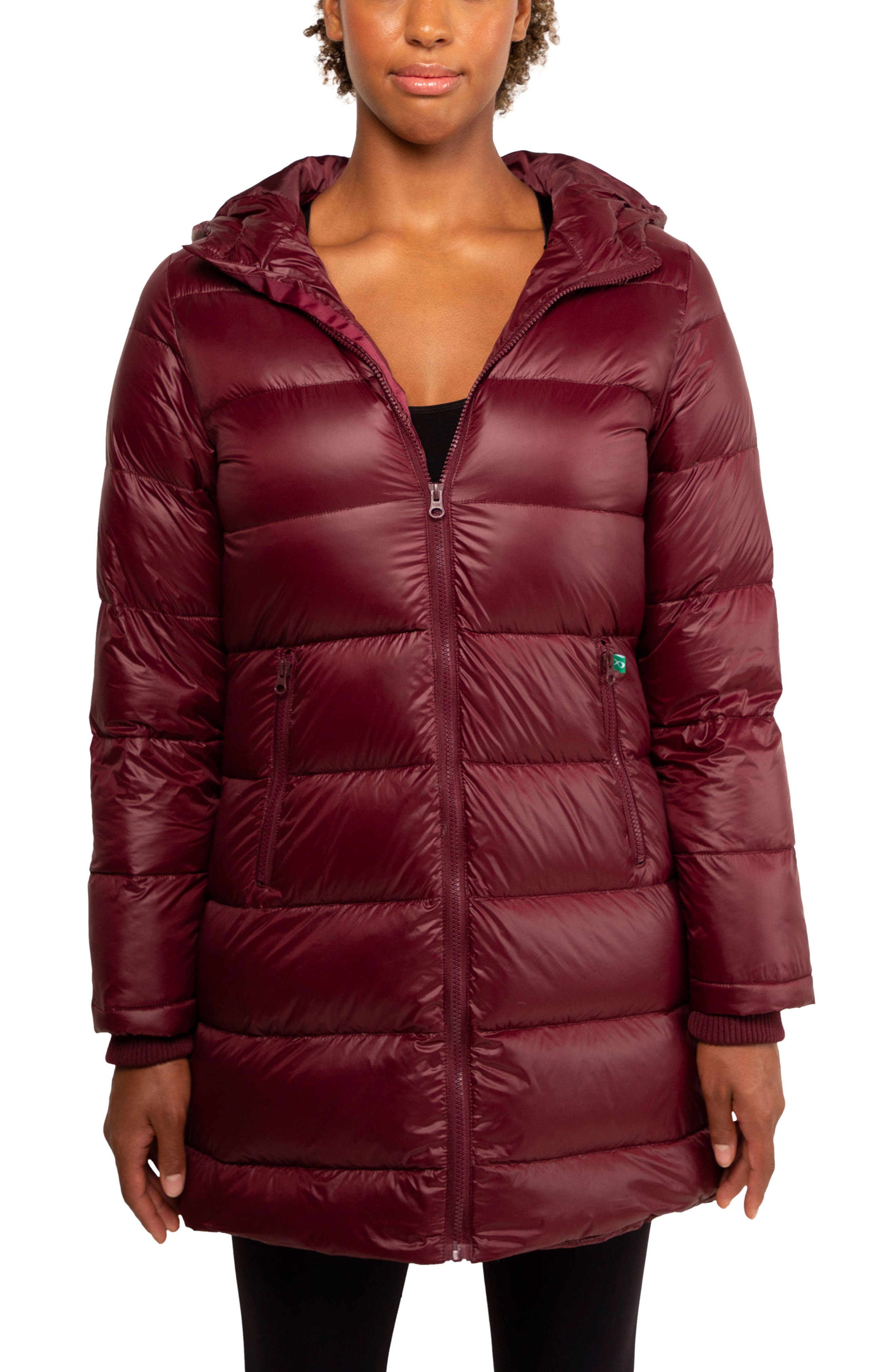 burgundy parka jacket