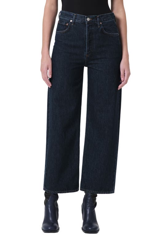 Shop Agolde Ren High Waist Ankle Wide Leg Jeans In Polished