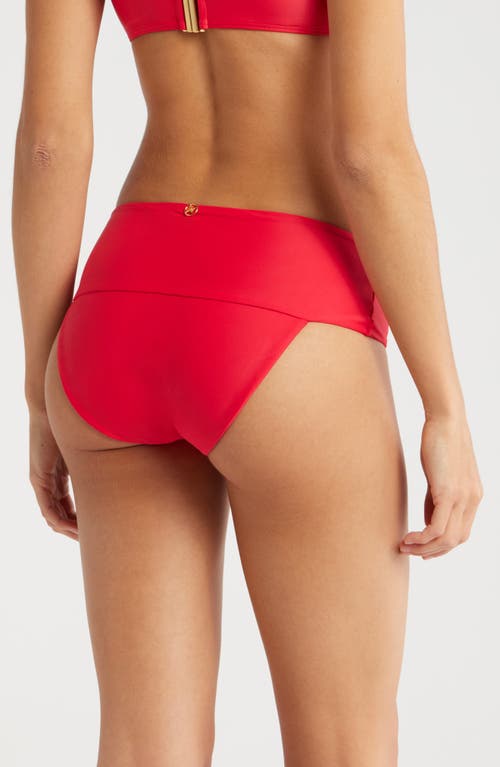 Shop Vix Swimwear Jessica High Waist Bikini Bottoms In Red